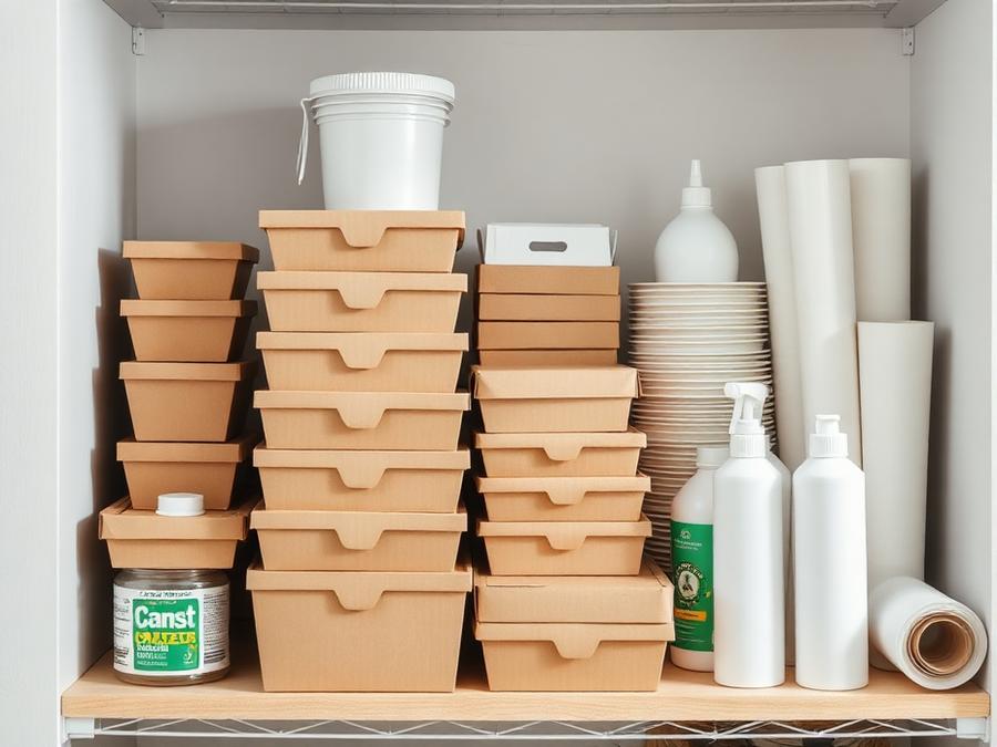 Emballages, vaisselle et produits d'entretien du département non-food de Ramaut